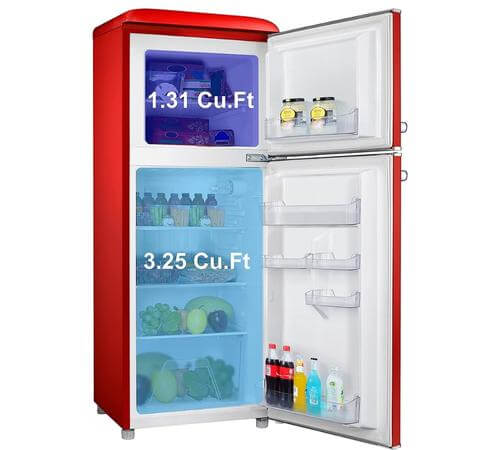 Mini fridge with water and ice dispenser
