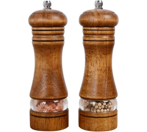 salt and pepper grinders wooden
